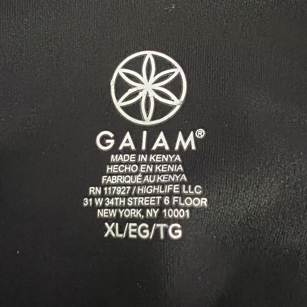 Gaiam Yoga Pants Womens XL Black Side Pockets Stretchy Activewear Athleisure - Picture 3 of 3